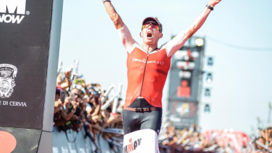 Cameron Wurf ganando el IRONMAN Italy