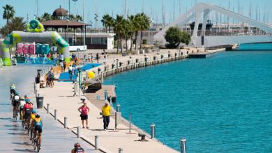 Valencia setor de ciclismo Triathlon na Marina de Valencia