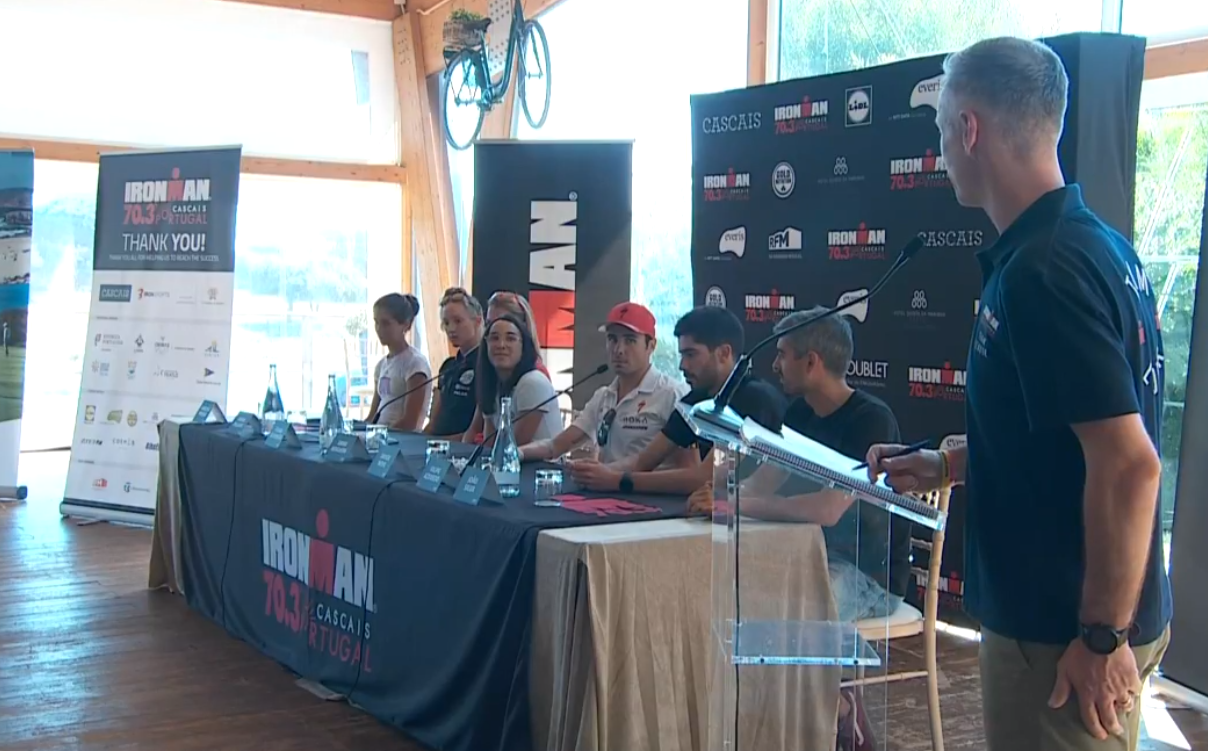 Javier Gómez Noya "Voy a dar el máximo para hacerlo lo mejor posible" en el IRONMAN 70.3 Cascais - IRONMAN PORTUGAL Noticias Ironman Noticias Triatlón Rueda de prensa IRONMAN 70.3 Cascais