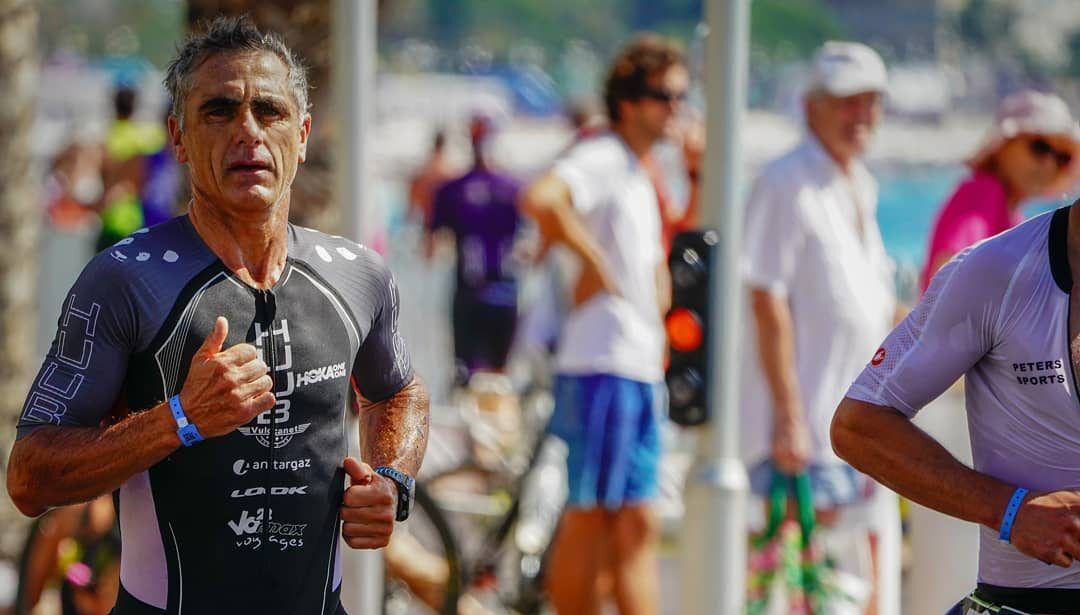 Lauren Jalabert corriendo en el IRONMAN 70.3 Niza