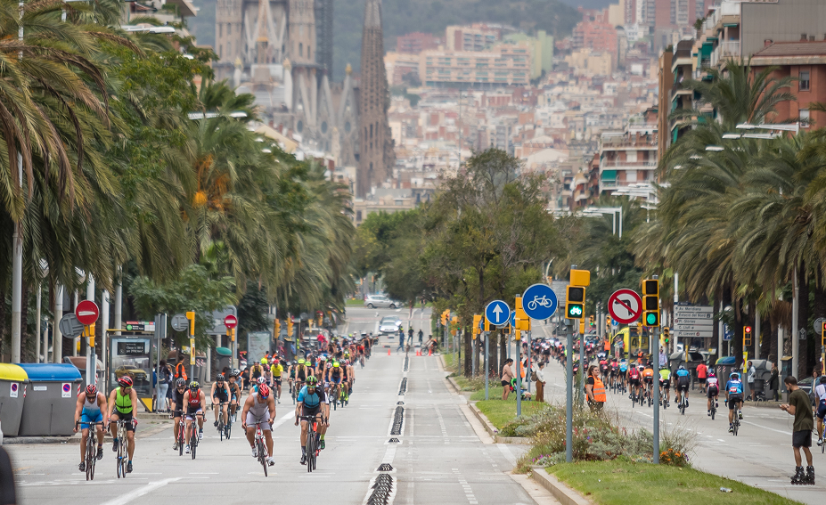 Cycle segment of the Barcelona Triathlon