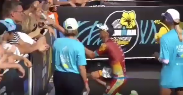 Iván Cáceres pede em casamento ironman kona