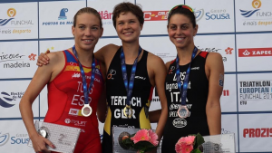 Xisca Tous on the podium of the Triathlon European Cup Today the Triathlon European Cup has been played in Portugal where the triathlete Xisca Tous has won a great second place and Carlos Oliver has been fourth.
