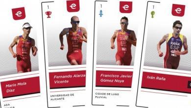 Iván Raña, Javier Gómez Noya y Mario Mola en el PROTOUR Pontevedra