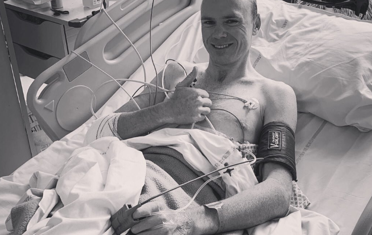 Chris Froome after the operation