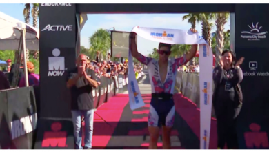 Joe Skipper winning the IRONMAN Florida