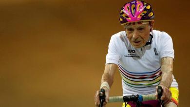 Robert Marchand sobre la bicicleta