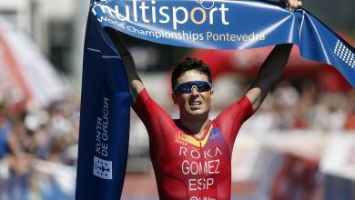 avier Gómez Noya ganando el Mundial de Pontevedra