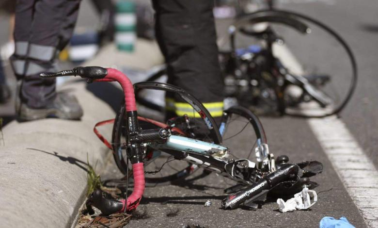 Image d'archive, accident de vélo