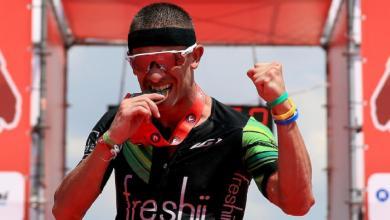 for Challenge Triathlon) Lionel SAnders winning a competition