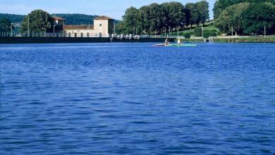 l Trasona Reservoir, Half Triathlon FEstival Schwimmen