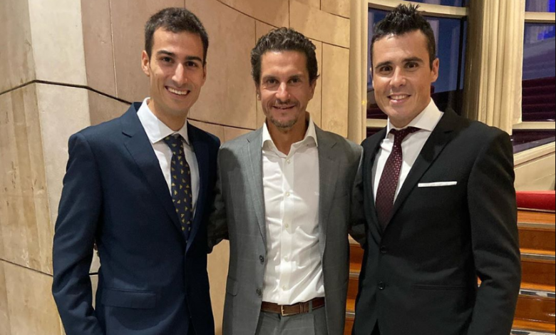 Mario Mola, Iván Raña y Javier Gómez Noya en la gala del COE 2019