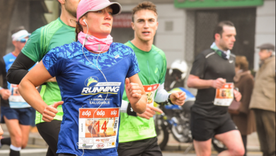 Mireia Belmonte en el medio maratón de Sevilla