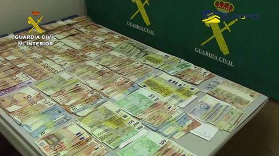 Se han incautado más de 70.000 euros en efectivo