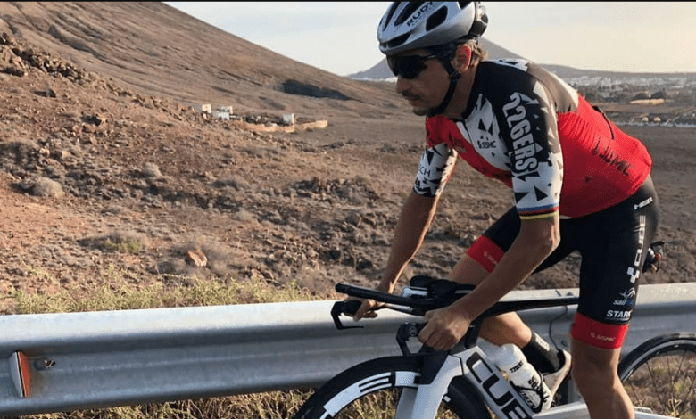 Iván Raña entrenando en lanzarote