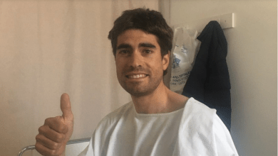 Mikel Landa in the hospital