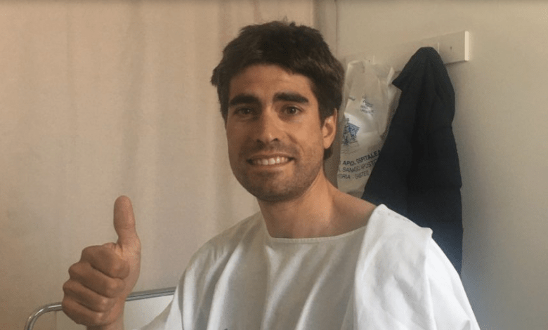 Mikel Landa in the hospital