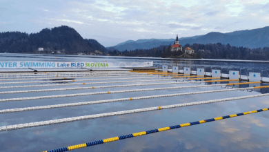 piscina donde se nada en el mundial de aguas gélidas