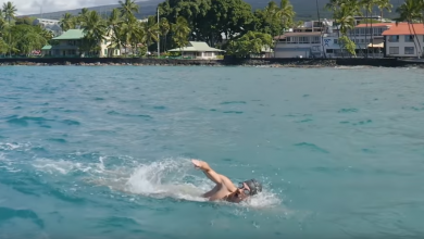 TEST Lionel Sanders nageant à Kona