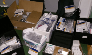 EPO doses seized by the Civil Guard Operation Hypoxianet
