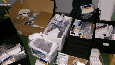 Dosis EPO incautadas por la Guardia Civil Operación Hipoxianet