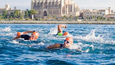 natación en el Port Palma Triathlon