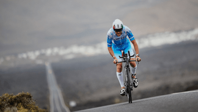 Ascensão no segmento de ciclismo do IRONMAN Lanzarote