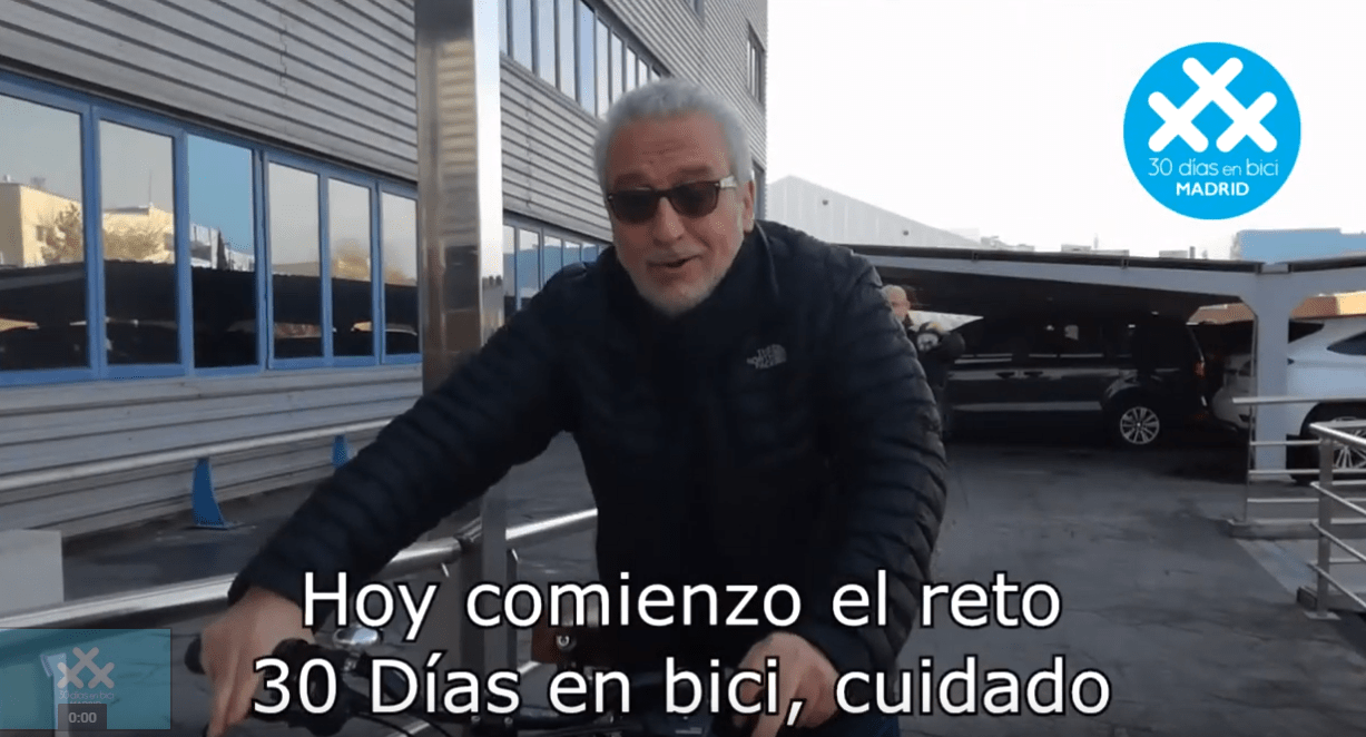 Leo Harlem comenzando el reto 30 días en bici