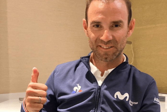 Alejandro Valverde im Hotel in Abu Dhabi