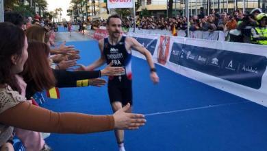 Benjamin Choquert ganando el Campeonato de Europa de Duatlón de Punta umbría