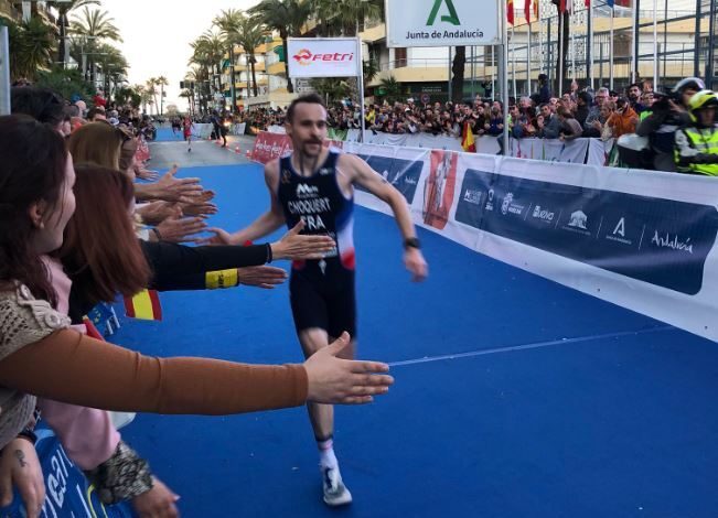 Benjamin Choquert winning the European Championship of Duathlon of Punta umbría