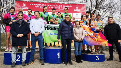 Podium del Campeonato España Duatlón Relevos Mixtos en Alcobendas 2020