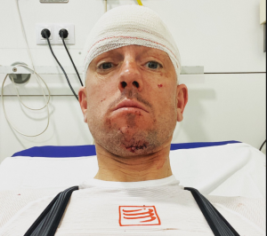 Frederick Van Lierde erleidet einen Unfall