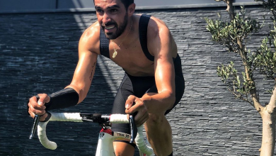 lberto Contador haciendo rodillo