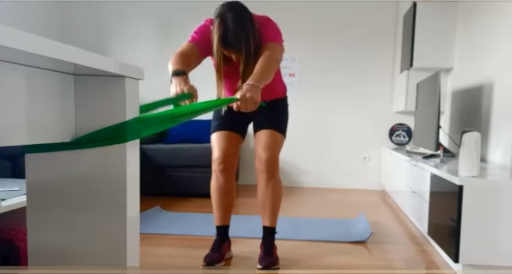 Entrenamiento de técnica de natación en casa