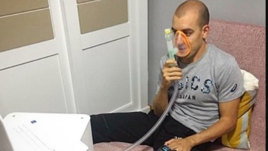 Fernando Alarza utilizando la maquina de hipoxia