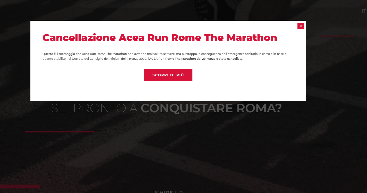Cancelada la maratón de Roma - Noticias Triatlón Cancelada Maratón Roma 2020