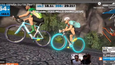 Captura do campeonato virtual de duatlon espanha