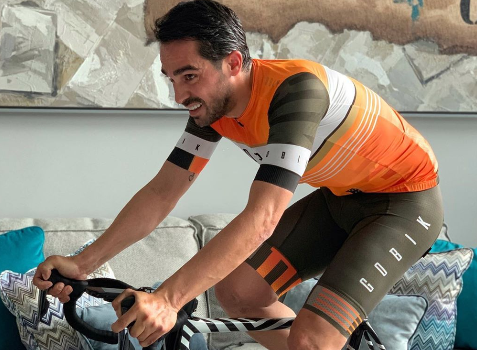 Otra sesión de entrenamiento Indoor de Alberto Contador
