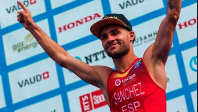 Roberto Sánchez Mantecón en el podium de las WTS de Lausanne