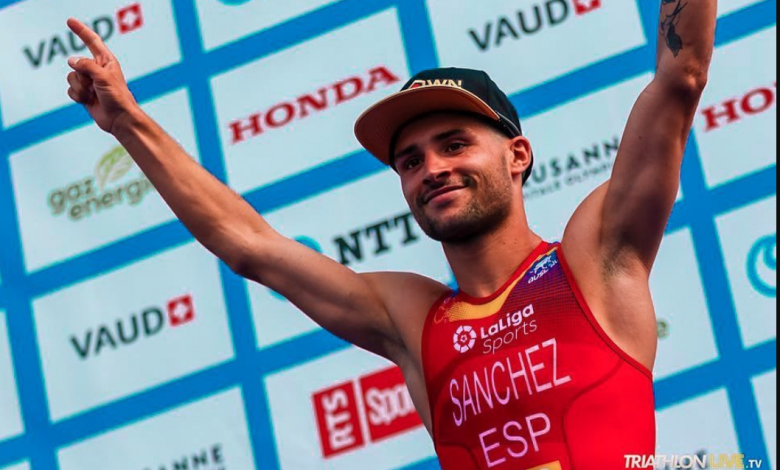 Roberto Sánchez Mantecón en el podium de las WTS de Lausanne