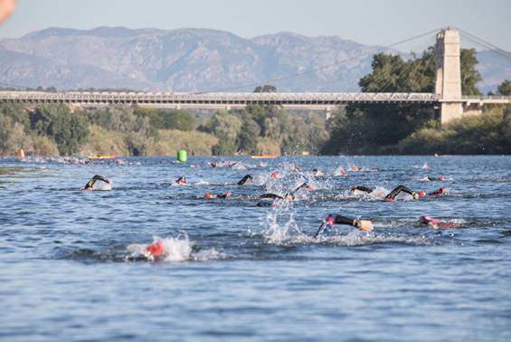 Segmento de natación del TriTour Amposta