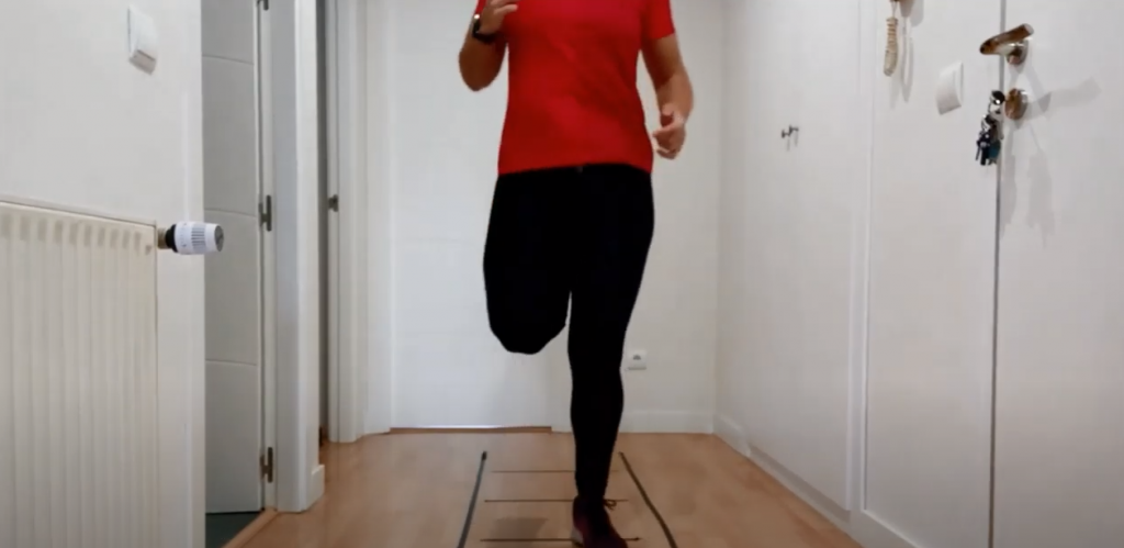 técnica de carrera en casa