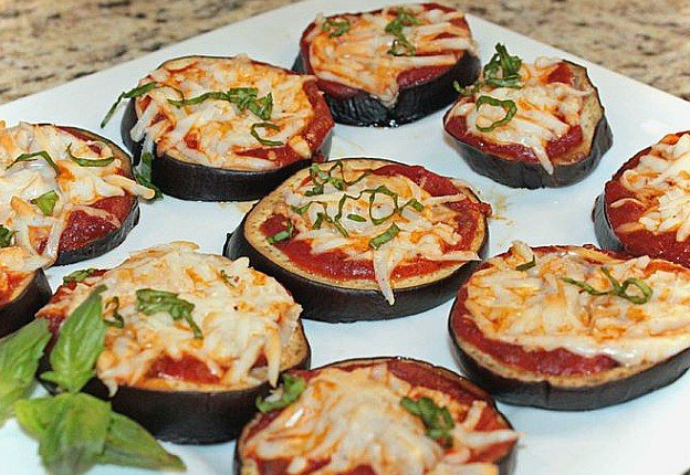 Recettes sportives: aubergines à la pizza.