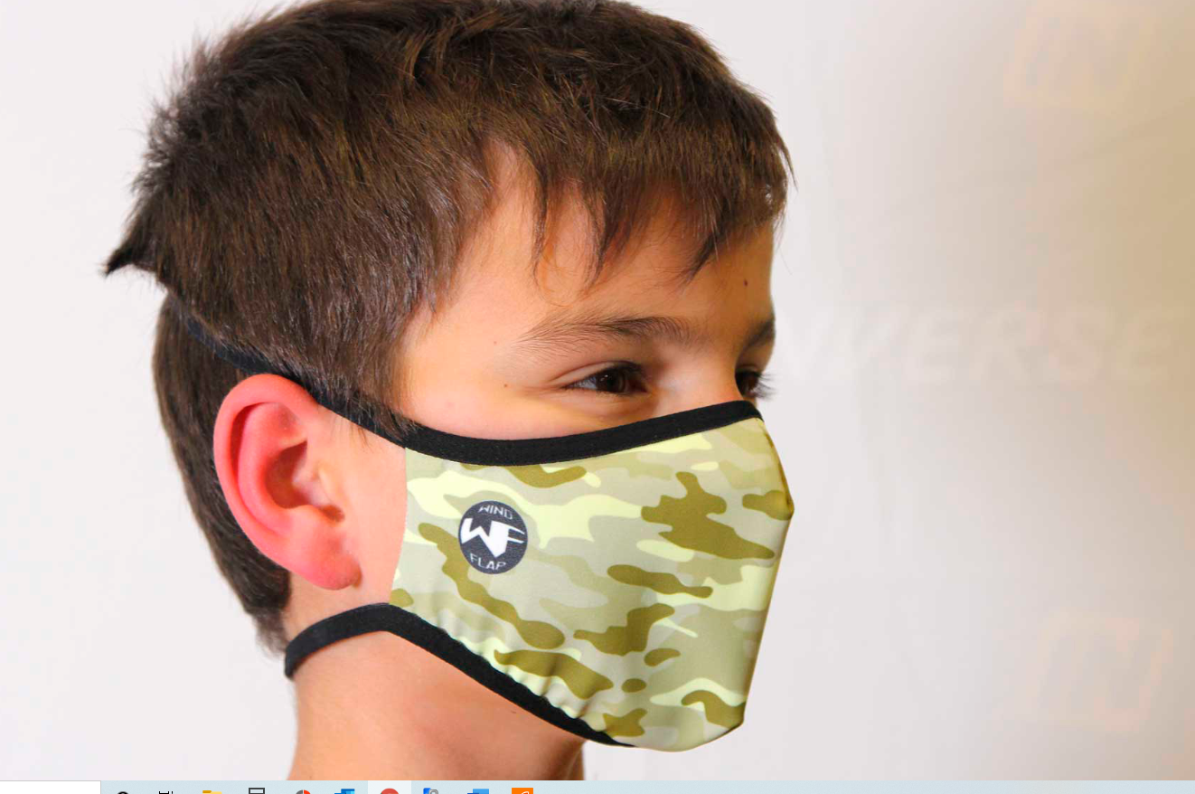 Inverse reusable protective mask for children