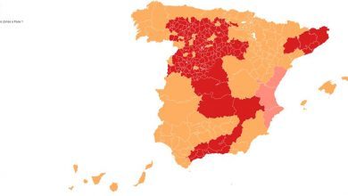 Carte des phases détartrées Espagne