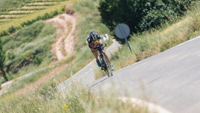 Segmento ciclistico del Triathlon della Rioja