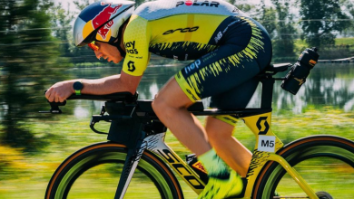 Sebastian Kienle fazendo o teste de 100 km