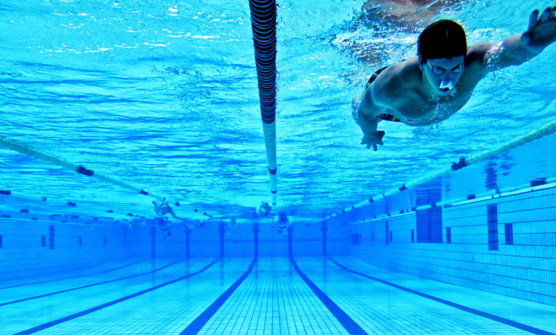 A swimmer in the CARD Sierra Nevada.