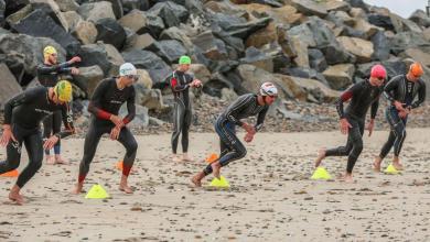 Salida del Guernsey Triathlon
